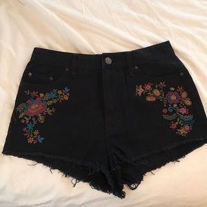 High rise cheeky shorts